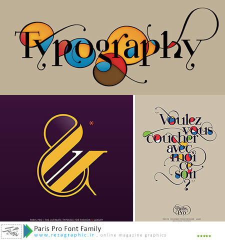 فونت انگلیسی تزئینی پاریس پرو - Paris Pro Font Family